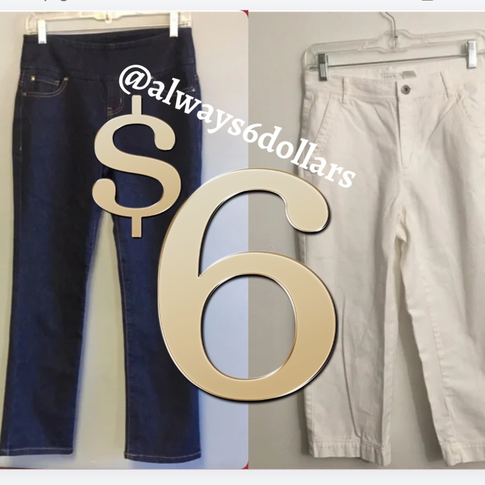 (2) Pants(Capri and Ankle): Size 4 Petite